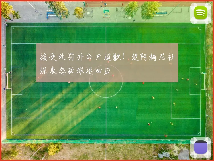 接受处罚并公开道歉！楚阿梅尼社媒表态获球迷回应